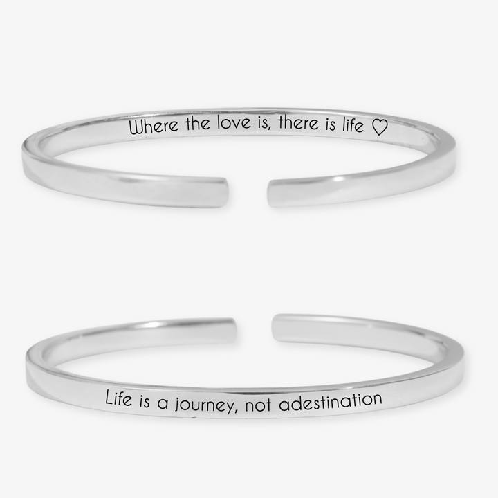 Dual-Sided Engraved Bracelet - Herzschmuck