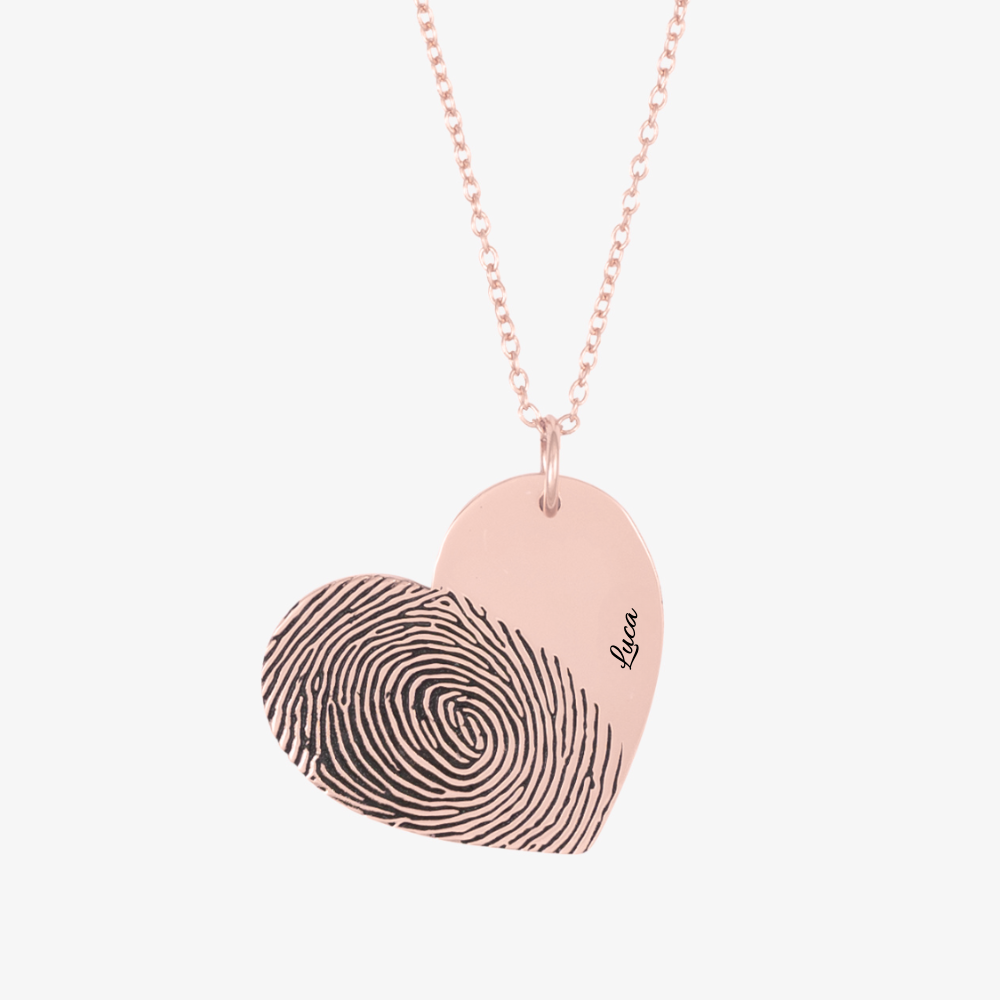 Fingerprint Heart Necklace - Herzschmuck