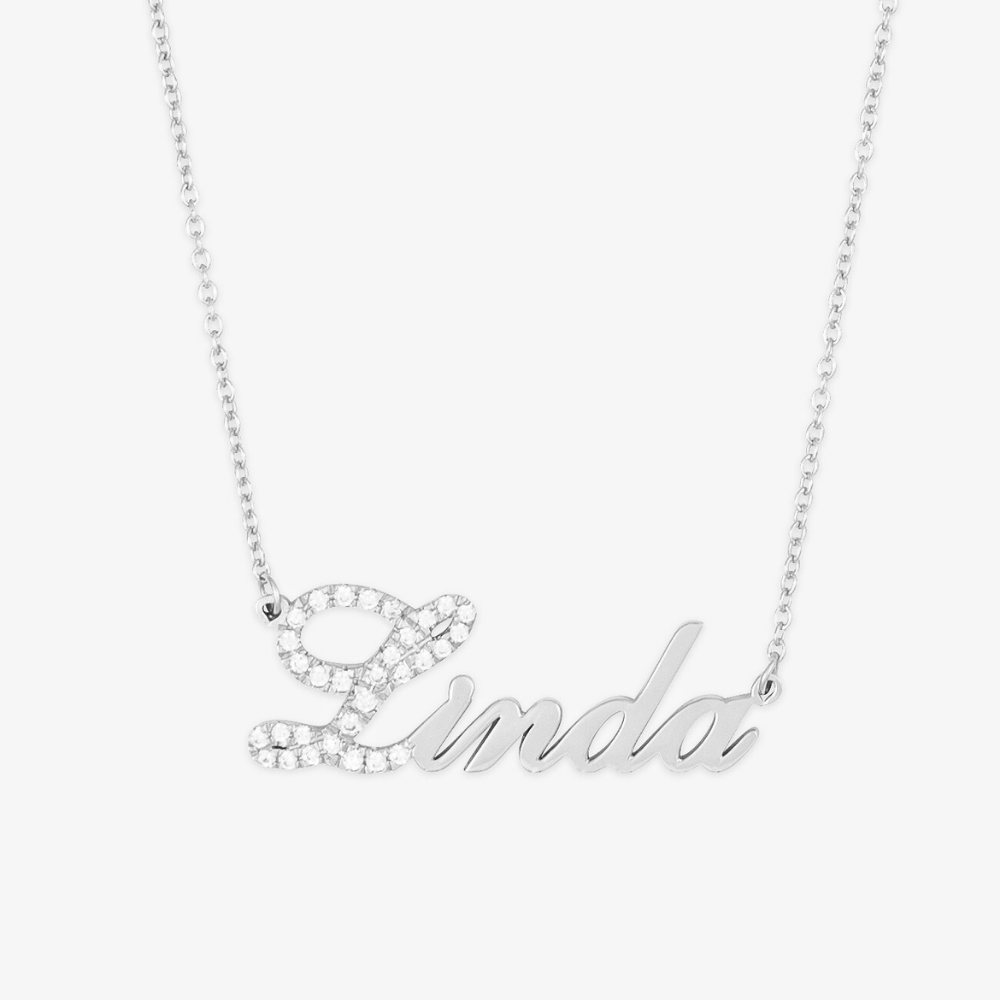 Luxury Zirconia-Adorned Name Necklace - Herzschmuck