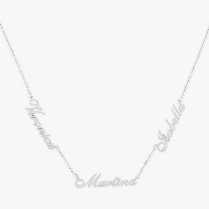 Triple Name Necklace - Herzschmuck