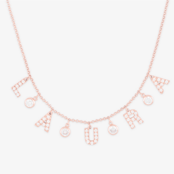 Luminous Zirconia Initial Necklace - Herzschmuck