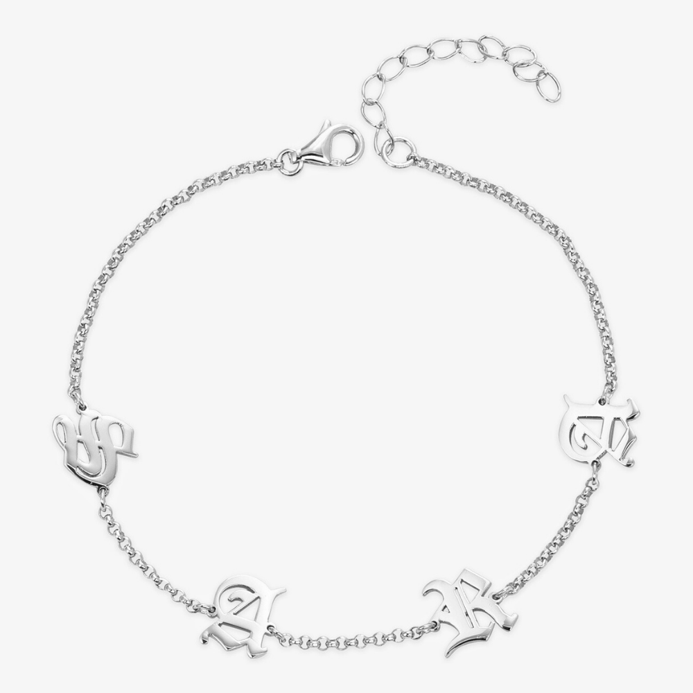 Old English Letter Bracelet - Herzschmuck