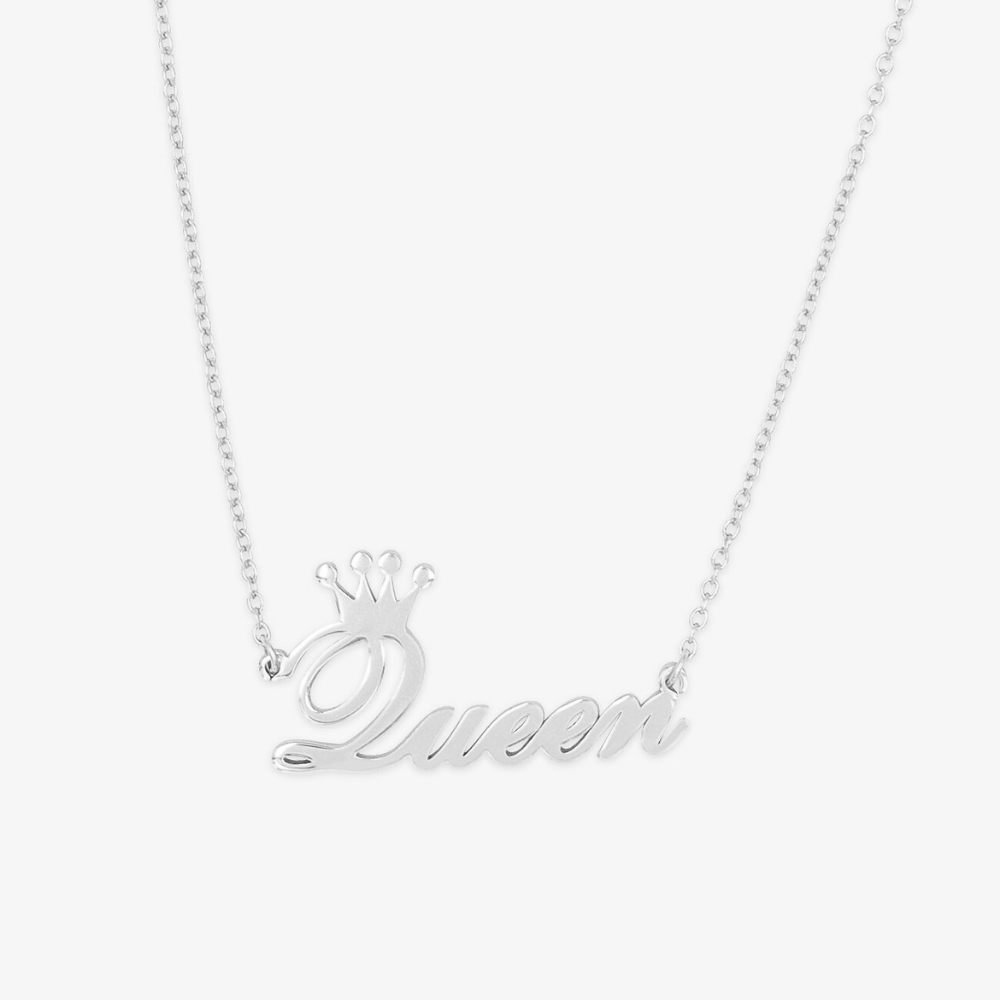 Crowned Initial Name Necklace - Herzschmuck