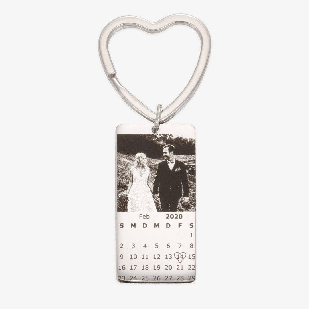 Personalized Calendar Photo Keychain - Herzschmuck