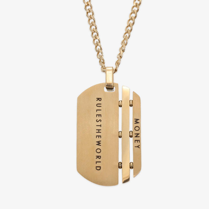 Modern Men's Military-Style Dog Tag Necklace - Herzschmuck