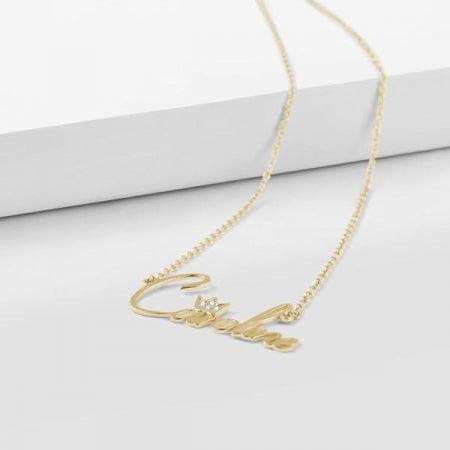 Crowned Wonderful Letter Name Necklace - Herzschmuck