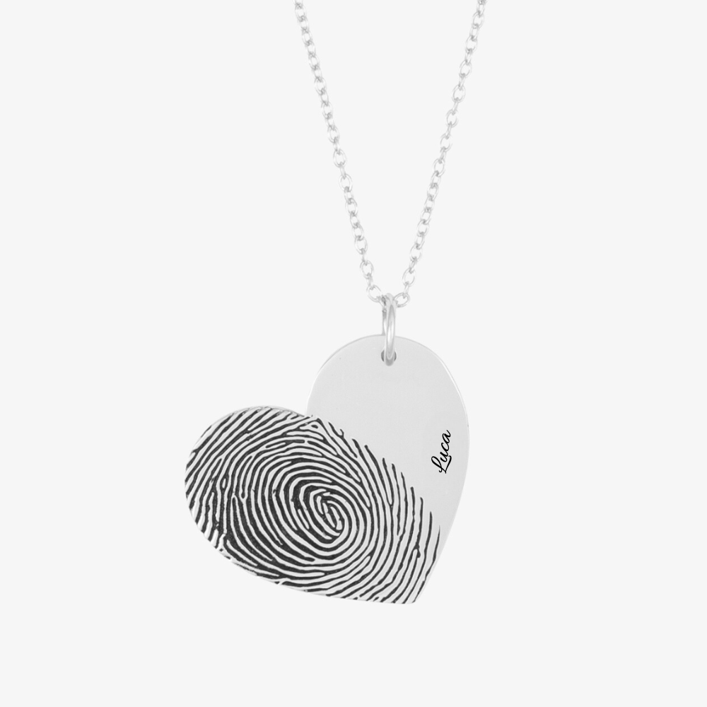 Fingerprint Heart Necklace - Herzschmuck