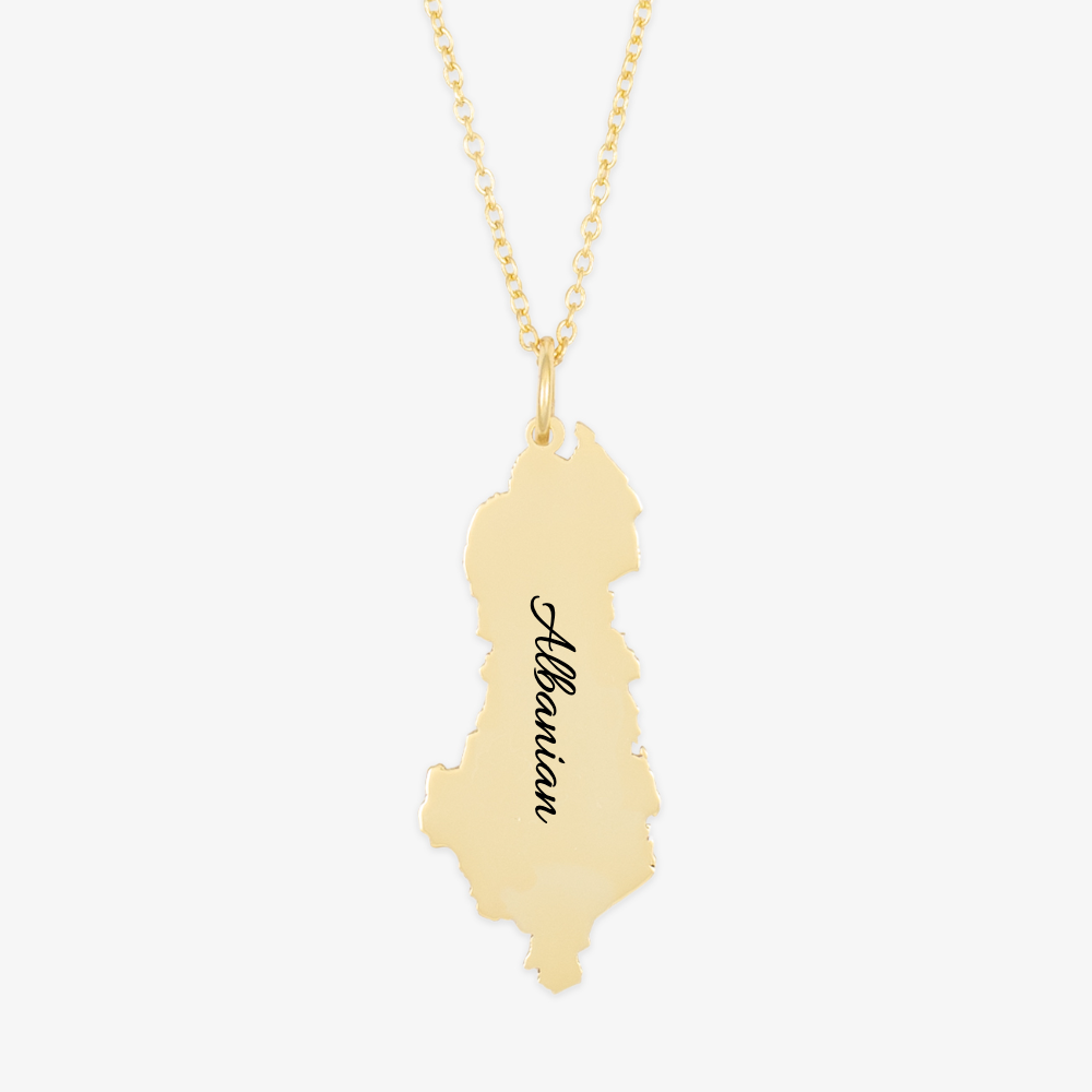 Albanian Silhouette Personalized Necklace - Herzschmuck