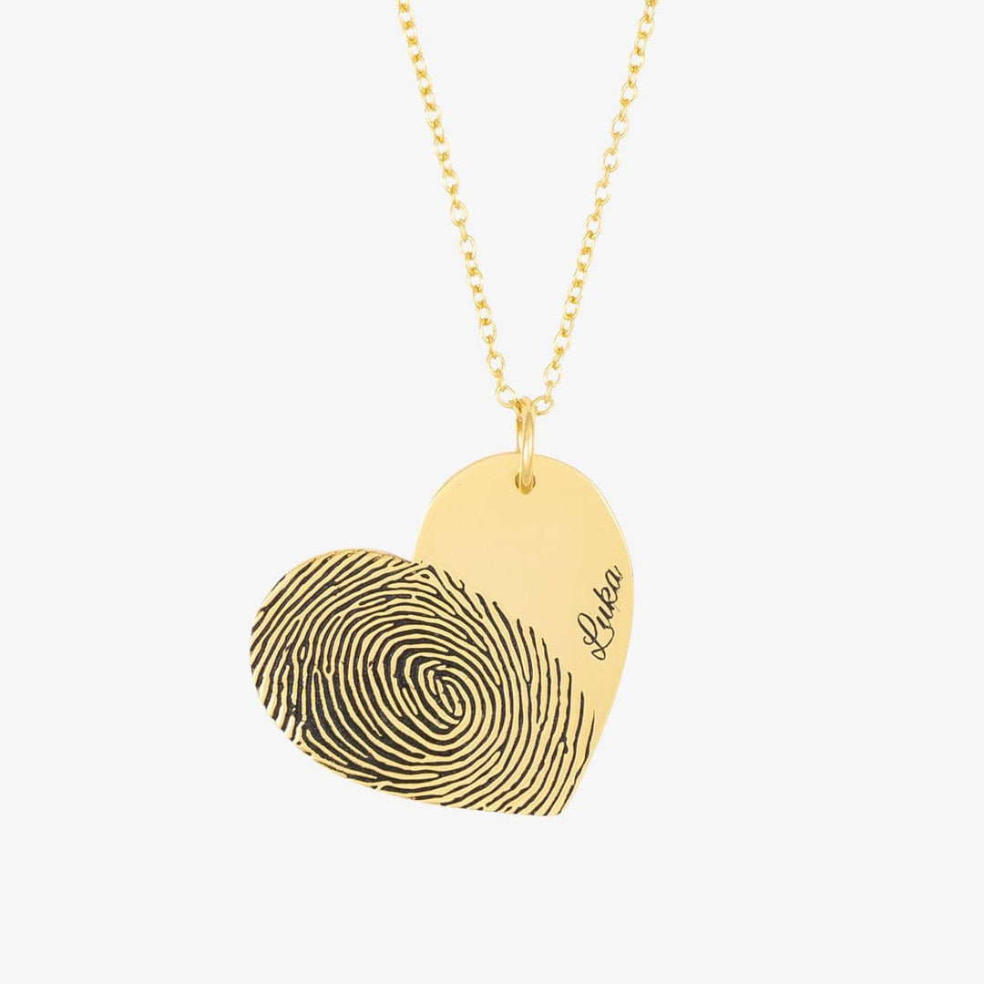 Fingerprint Heart Necklace - Herzschmuck