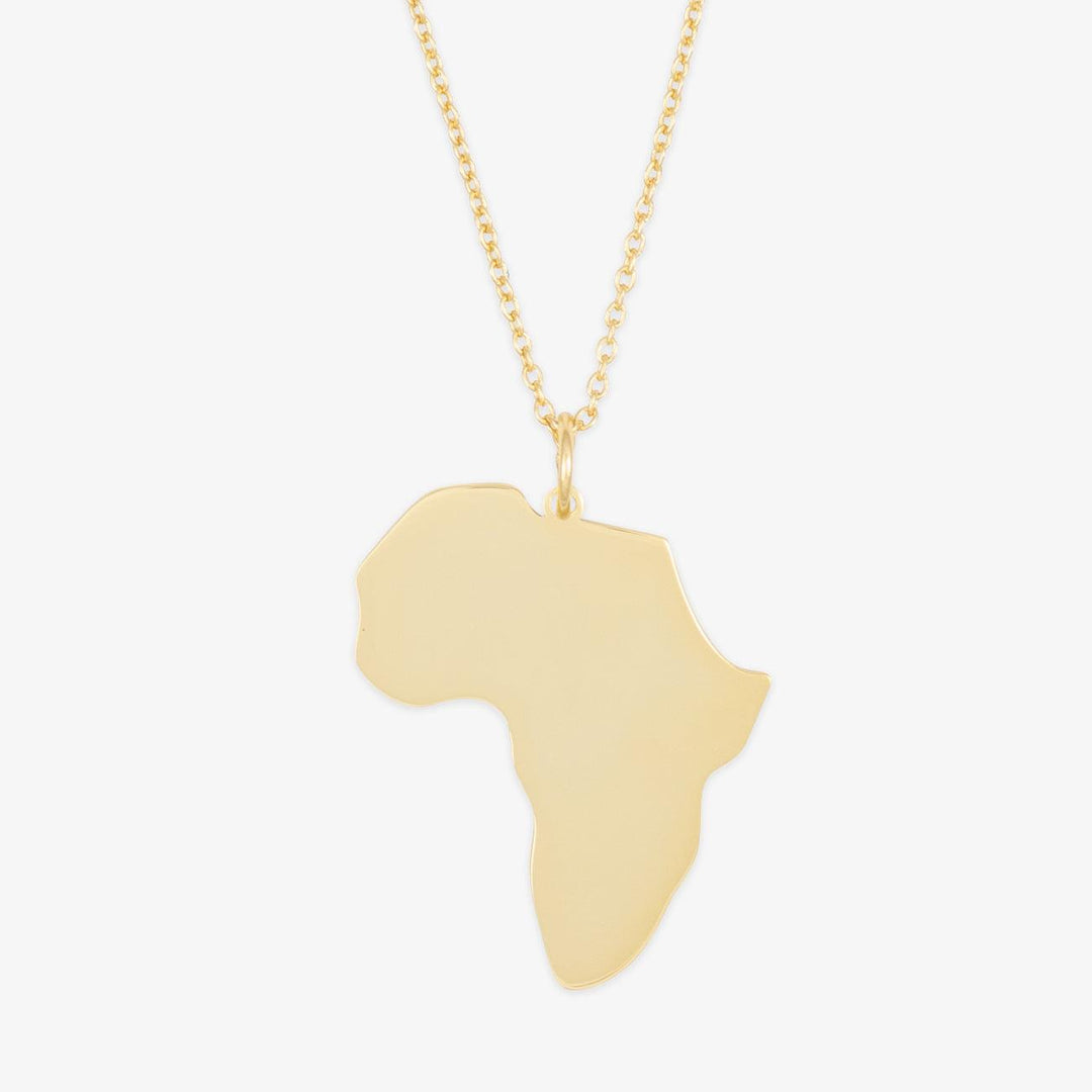 Personalized Africa Silhouette Necklace - Herzschmuck